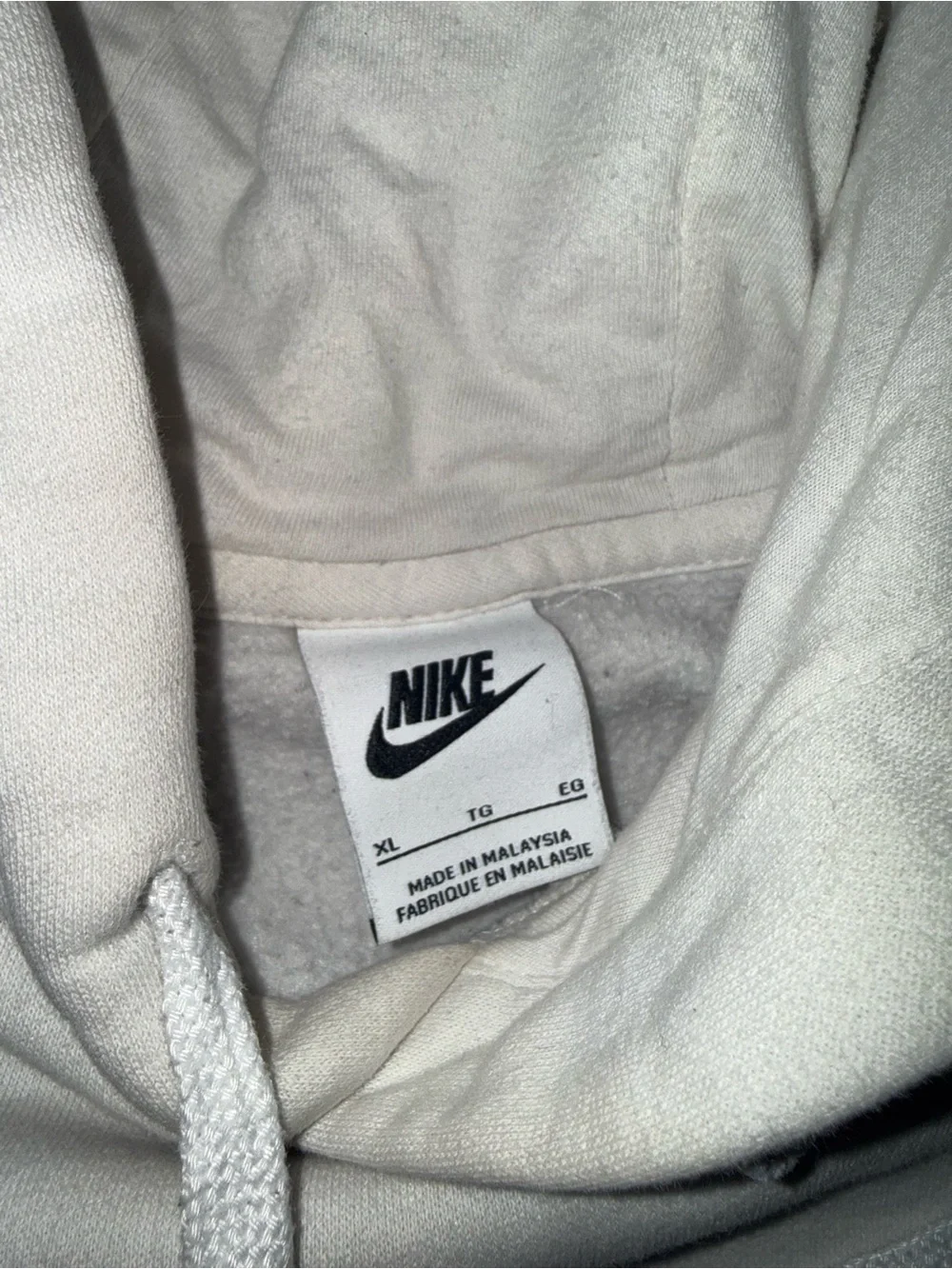 Nike Cream Pullover Hoodie with Black Swoosh